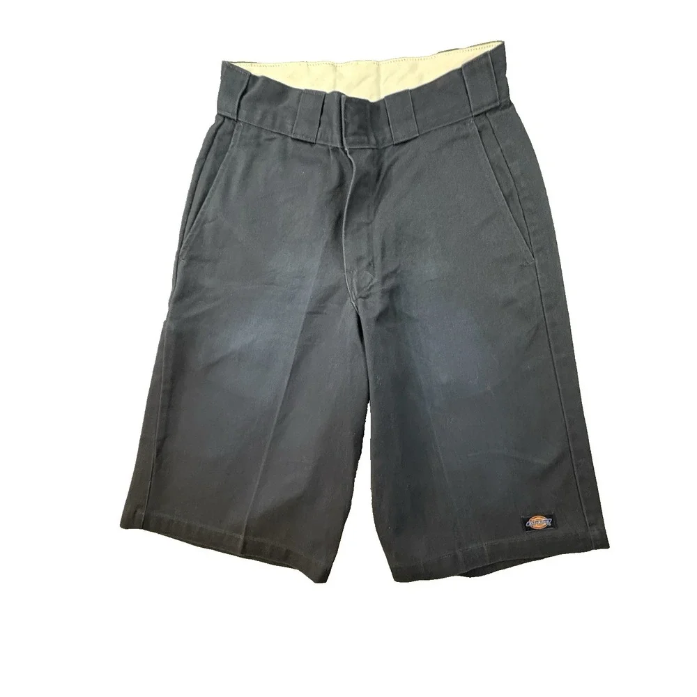 Dickies Men's 26 (26x12.75) Navy Flat Front Uniform Work Shorts SEE DESCRIPTION